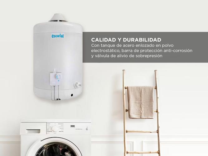 Termotanque Escorial 45L Multigas Superior Colgar Blanco - 2