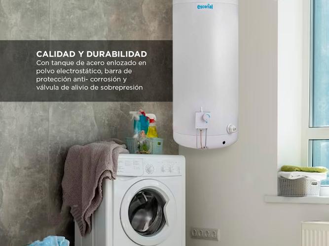 Termotanque Escorial 80L Multigas Colgar Superior Blanco - 2