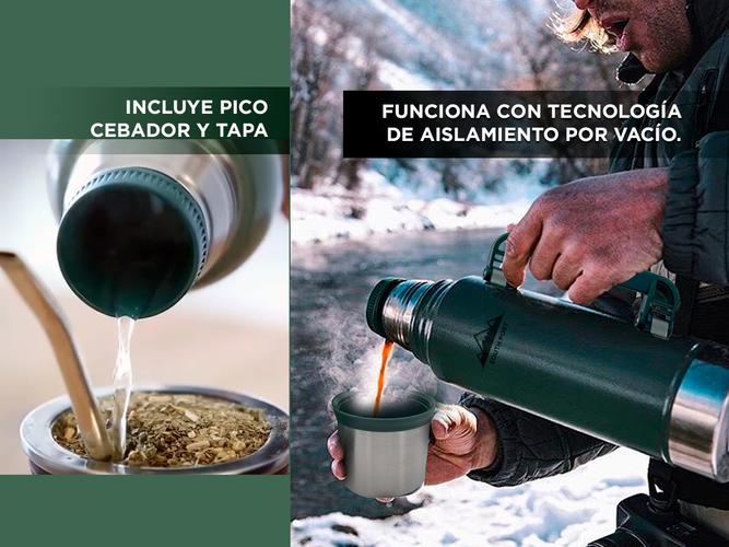 Kit de Termo 13 Litros y Mate South Port Acero Inoxidable - 3