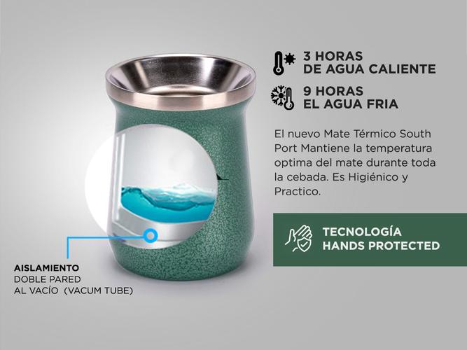 Kit de Termo 1.3 Litros Mate y Bombilla South Port Acero Inoxidable - 5
