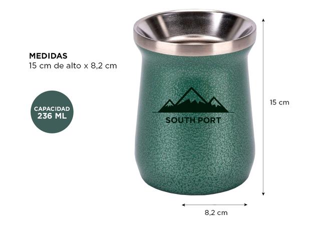 Kit de Termo 1L Mate Y Bombilla South Port Acero Inoxidable - 5