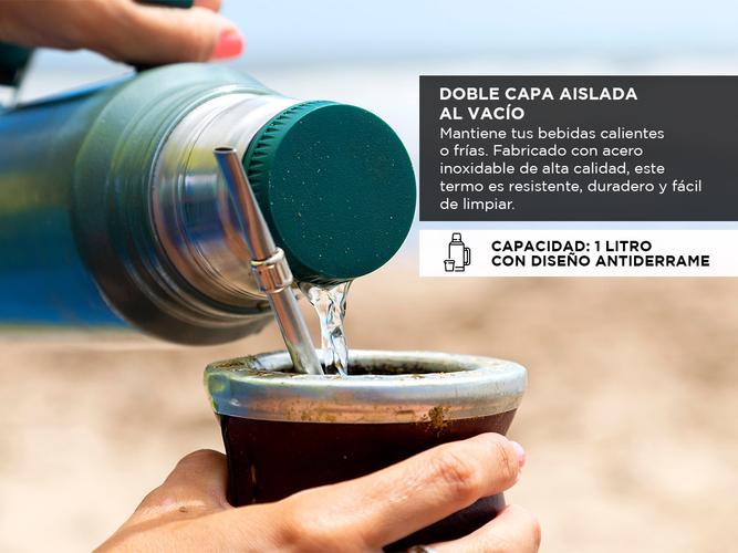 Kit Termo y Mate South Port 1L Acero Inoxidable - 3