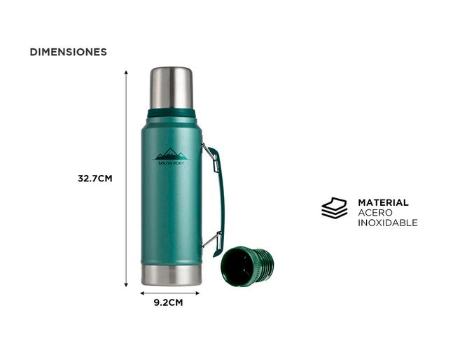 Kit de Termo 1L Mate Y Bombilla South Port Acero Inoxidable - 4