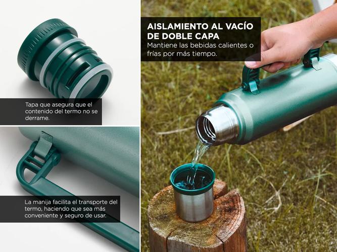 Kit de Termo 1.3 Litros Mate y Bombilla South Port Acero Inoxidable - 4