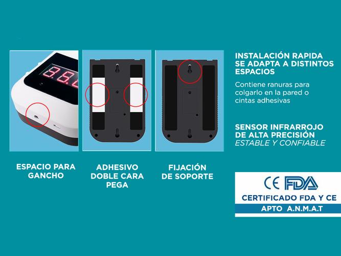 Termómetro Automático de Pared Infrarrojo  - 3