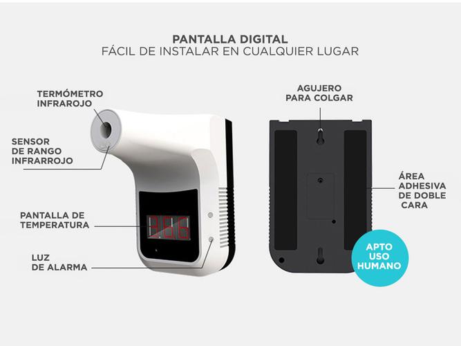 Termómetro Automático de Pared Infrarrojo  - 4