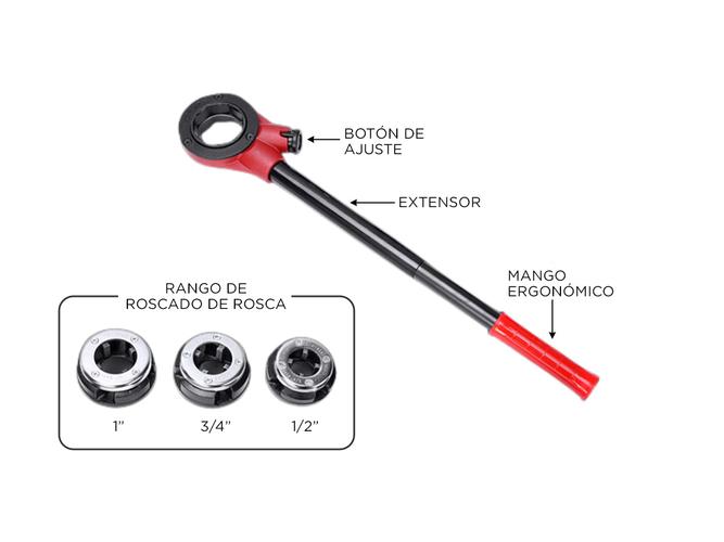 Terraja Manual Gadnic Roscadora Ligera de Tubos - 3