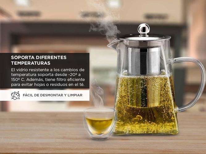 Tetera De Vidrio Gadnic Filtro De Acero Inoxidable - 2
