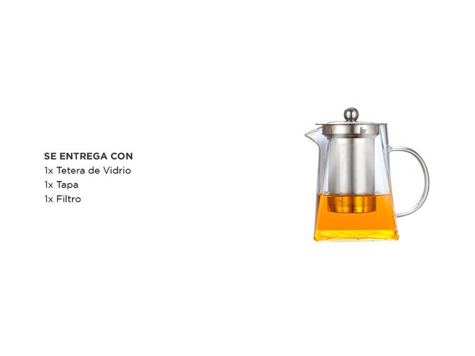 Tetera De Vidrio Gadnic Filtro De Acero Inoxidable - 5