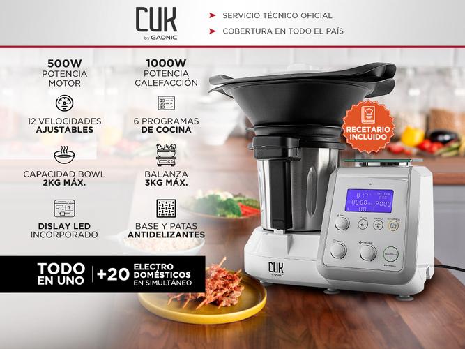 Robot de Cocina ToM2.0 Cuk By Gadnic Incluye Recetas Preestablecidas  - 1