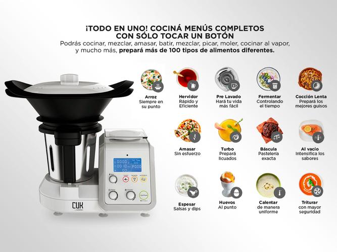 Robot de Cocina ToM2.0 Cuk By Gadnic Incluye Recetas Preestablecidas  - 2