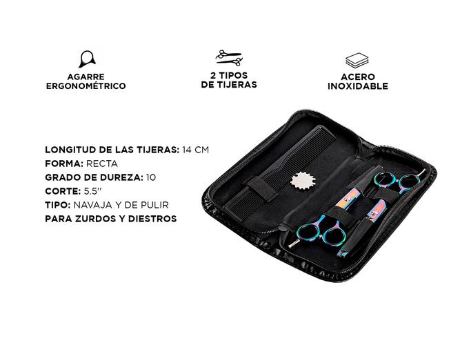 Set de Tijeras De Corte Fino GADNIC Relys Para Peluquería - 4