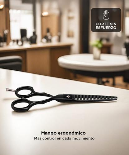 Set Tijeras Peluqueria Gadnic Corte Pulir y Navaja  - 3