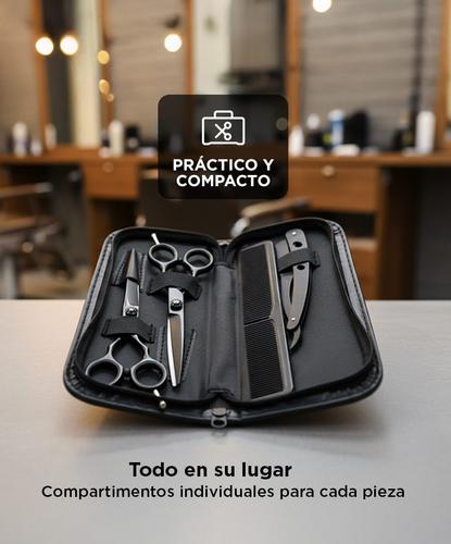 Set Tijeras Peluqueria Gadnic Corte Pulir y Navaja  - 4