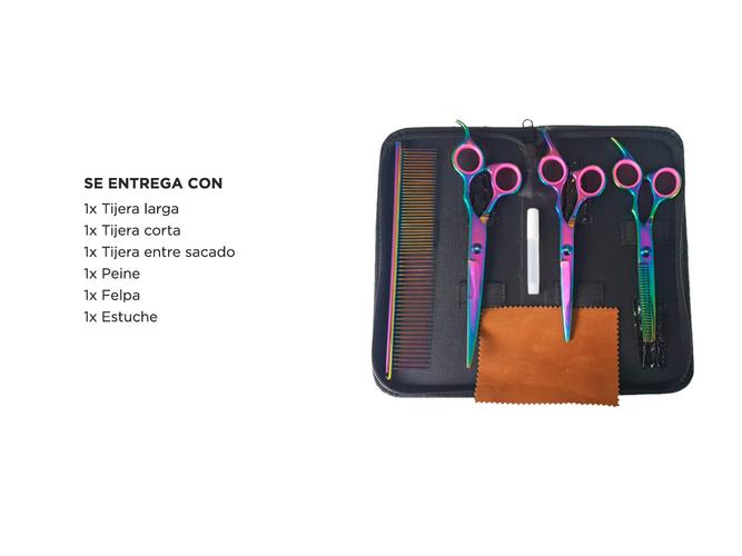 Tijeras Peluquería Canina Gadnic T-300S Profesionales + Estuche - 5