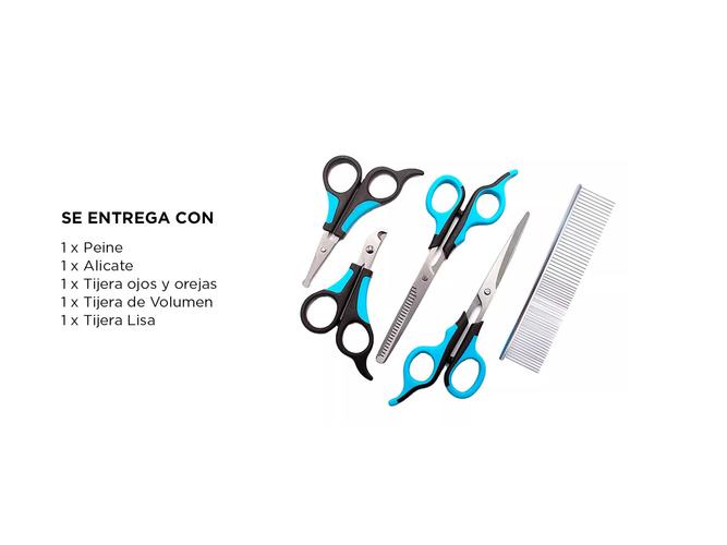 Kit De Tijeras Para Mascotas Gadnic TJ64S Peluquería Canina - 4