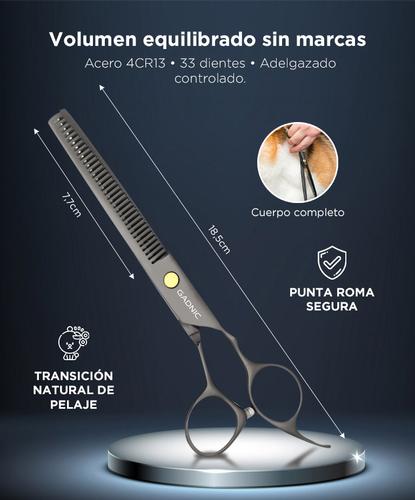 Set De Tijeras Para Mascotas Gadnic 10 Piezas Acero Inoxidable Negro - 4