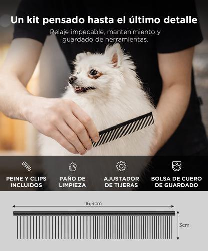 Set De Tijeras Para Mascotas Gadnic 10 Piezas Acero Inoxidable Negro - 5