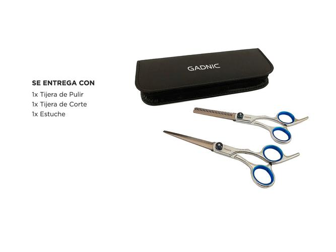 Kit Tijeras de Peluquería Profesional Corte + Pulir - 5