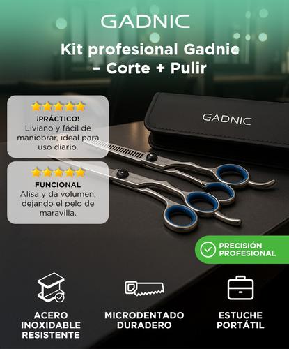 Kit Tijeras de Peluquería Profesional Corte + Pulir - 1