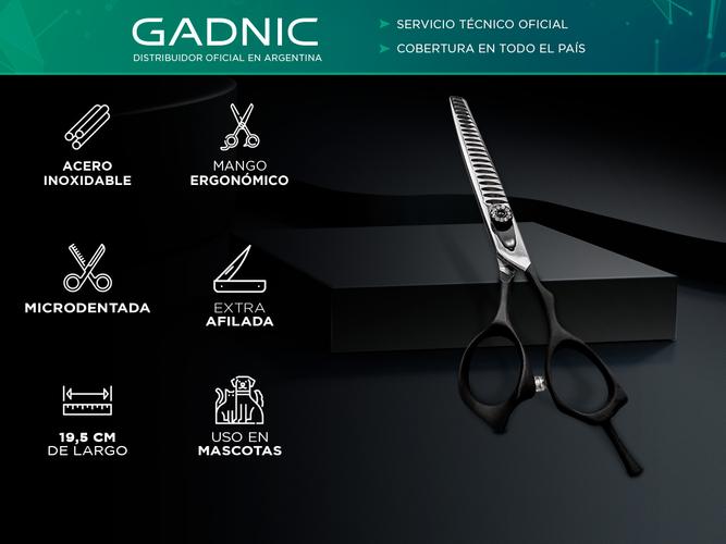 Tijera Profesional Gadnic Peluquería Canina Microdentada 7