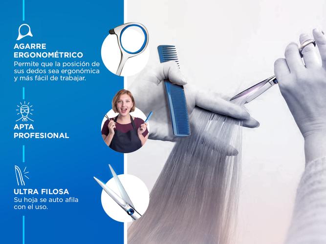 Tijera Profesional Gadnic Shivy 65 Pulgadas  Peine  - 2