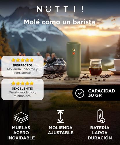 Molinillo de Café Eléctrico Nuttii x Time More Molienda Verde Ajustable Silencioso Portátil - 1