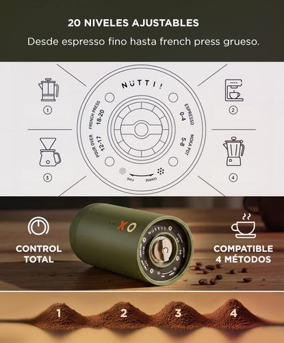 Molinillo de Café Eléctrico Nuttii x Time More Molienda Verde Ajustable Silencioso Portátil - 2