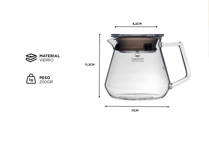 Jarra Servidora Timemore de Vidrio Para Café  - 4