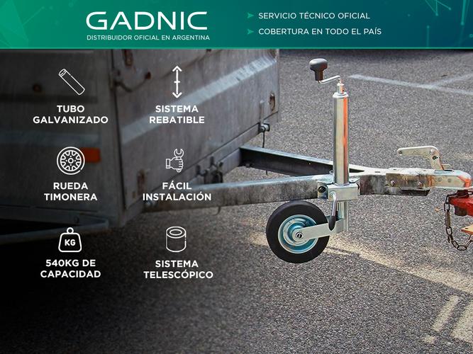 Rueda Timonera Para Trailer Gadnic TIM1 Rebatible - 1