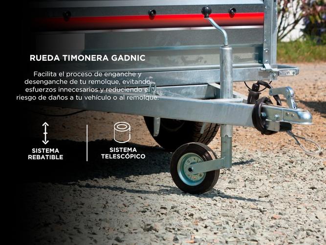Rueda Timonera Para Trailer Gadnic TIM1 Rebatible - 2