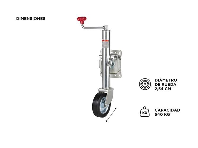 Rueda Timonera Para Trailer Gadnic TIM1 Rebatible - 4