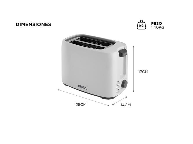 Tostadora Eléctrica Atma 700W TO20WP Blanca - 4