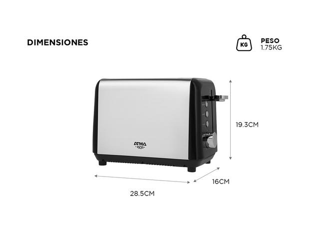 Tostadora Vintage Negra Atma TOAT21VBP - 4
