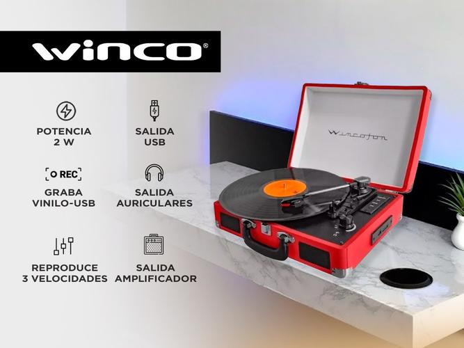 Tocadiscos Winco W406 Vinilo Wincofon - 1