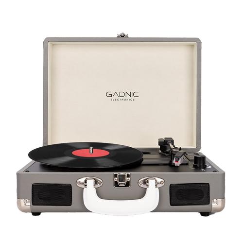 Tocadiscos Gadnic TD33 Bluetooth Portátil 3 Velocidades FM USB Aux-In RCA SD Outlet - 0