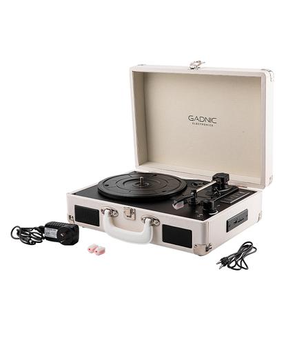 Tocadiscos Gadnic TD33 Bluetooth Portátil 3 Velocidades FM USB Aux-In RCA SD - 6