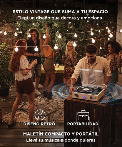Tocadiscos Gadnic TD32 Bluetooth Portátil 3 Velocidades Aux-In RCA - 4