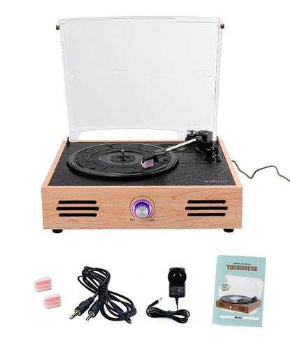 Tocadiscos Gadnic TD32 Bluetooth Portátil 3 Velocidades Aux-In RCA - 6