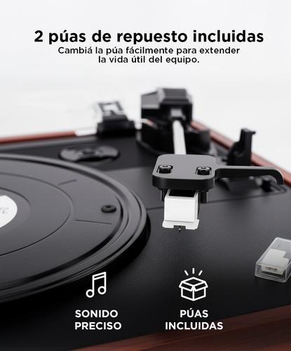 Tocadiscos Gadnic Soundix7 Retro Bluetooth 3 Velocidades AUX - 3