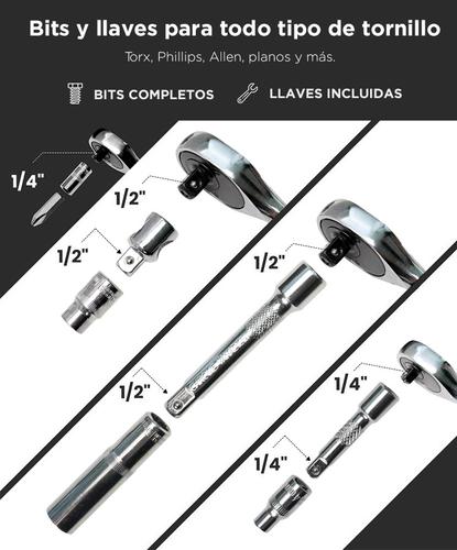 Juego De Herramientas Mecánicas 216 Piezas Bron By Gadnic Con Maletín - 4