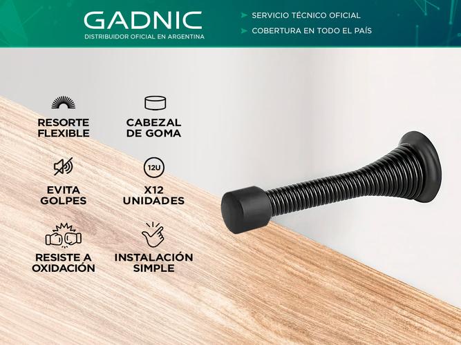 Set x12 Tope de Puerta Resorte Gadnic Tope01 Antichoque  - 1