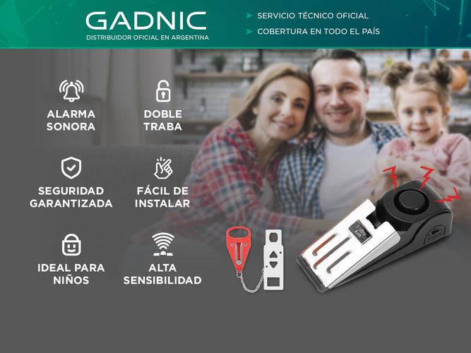 Tope de Puerta Gadnic Traba Con Alarma  - 1