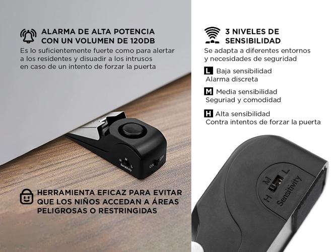 Tope de Puerta Gadnic Traba Con Alarma  - 2