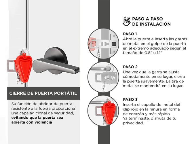 Tope de Puerta Gadnic Traba Con Alarma  - 3