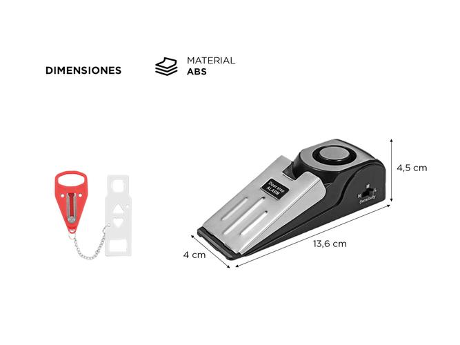 Tope de Puerta Gadnic Traba Con Alarma  - 4