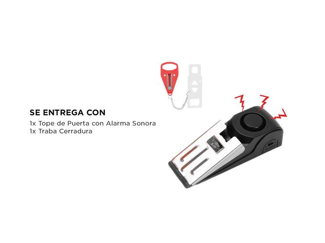 Tope de Puerta Gadnic Traba Con Alarma  - 5