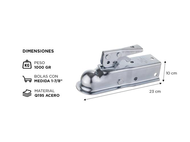 Tortuga de Enganche Gadnic para trailer 1-78 ” - 3
