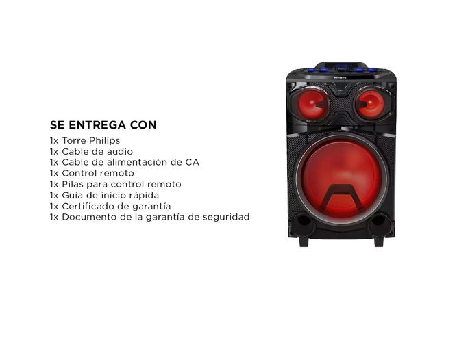 Torre De Sonido Philips Inalambrico Bluetooth Usb Led Karaoke - 5