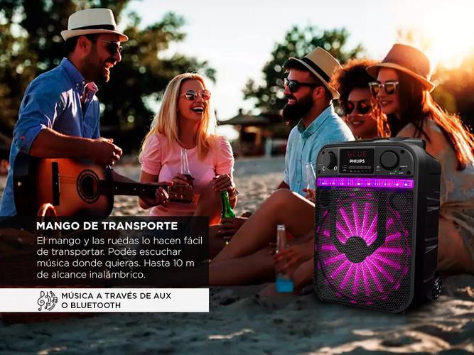 Torre de sonido Philips 40W inalambrico Bluetooth Karaoke Fiestas TAX2206/77 - 3